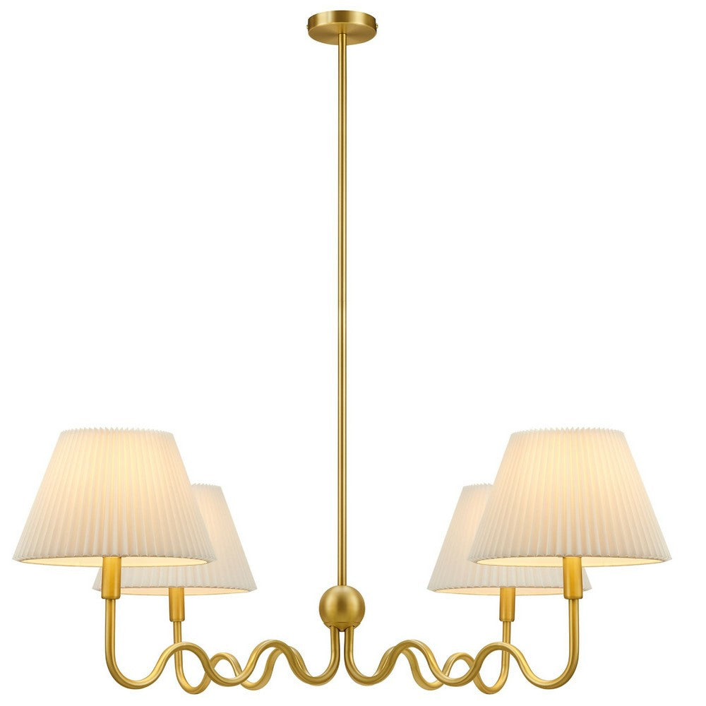 Modway Wave Squiggle 4-Arm Pendant Light Black MDY-EEI-6875-BLK