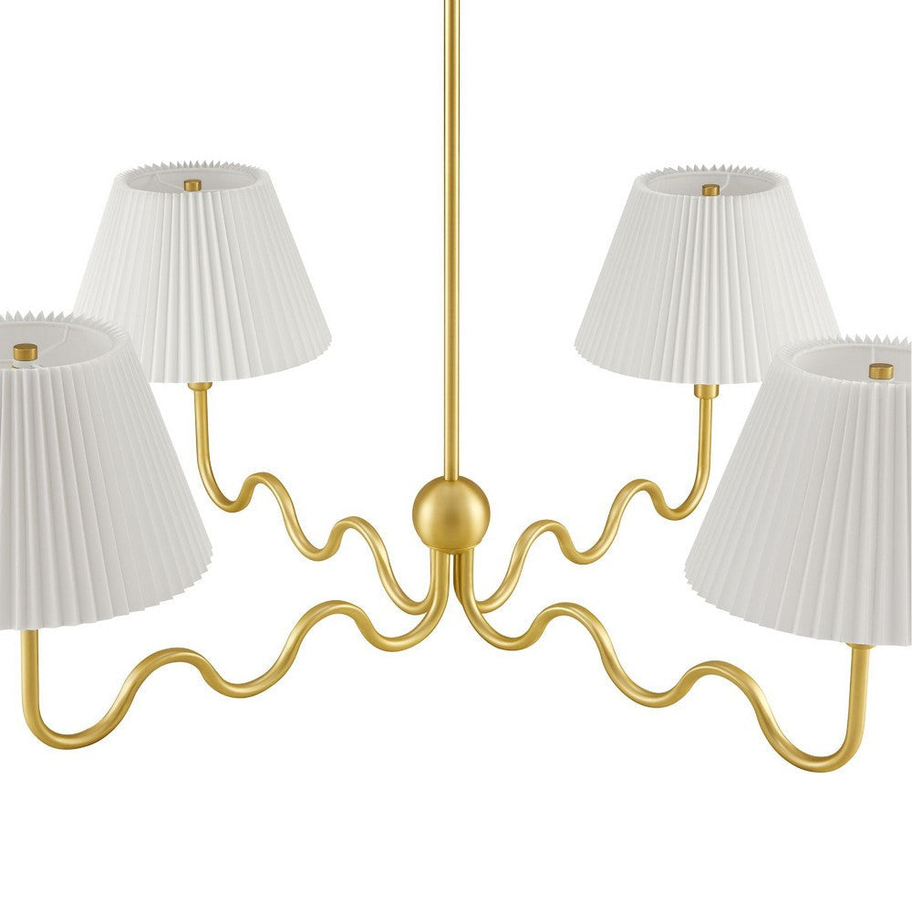 Modway Wave Squiggle 4-Arm Pendant Light Black MDY-EEI-6875-BLK