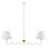 Modway Sunlit Squiggle 2-Arm Pendant Light Natural White