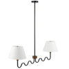 Modway Sunlit Squiggle 2-Arm Pendant Light Natural White MDY-EEI-6882-NAT-WHI