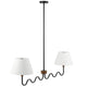 Modway Sunlit Squiggle 2-Arm Pendant Light Natural White MDY-EEI-6882-NAT-WHI