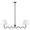 Sunlit Squiggle 2-Arm Pendant Light by Modway