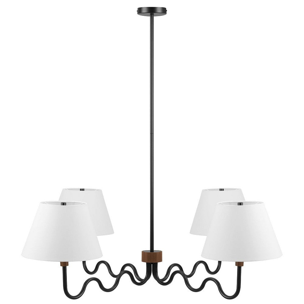 Sunlit Squiggle 4-Arm Pendant Light by Modway