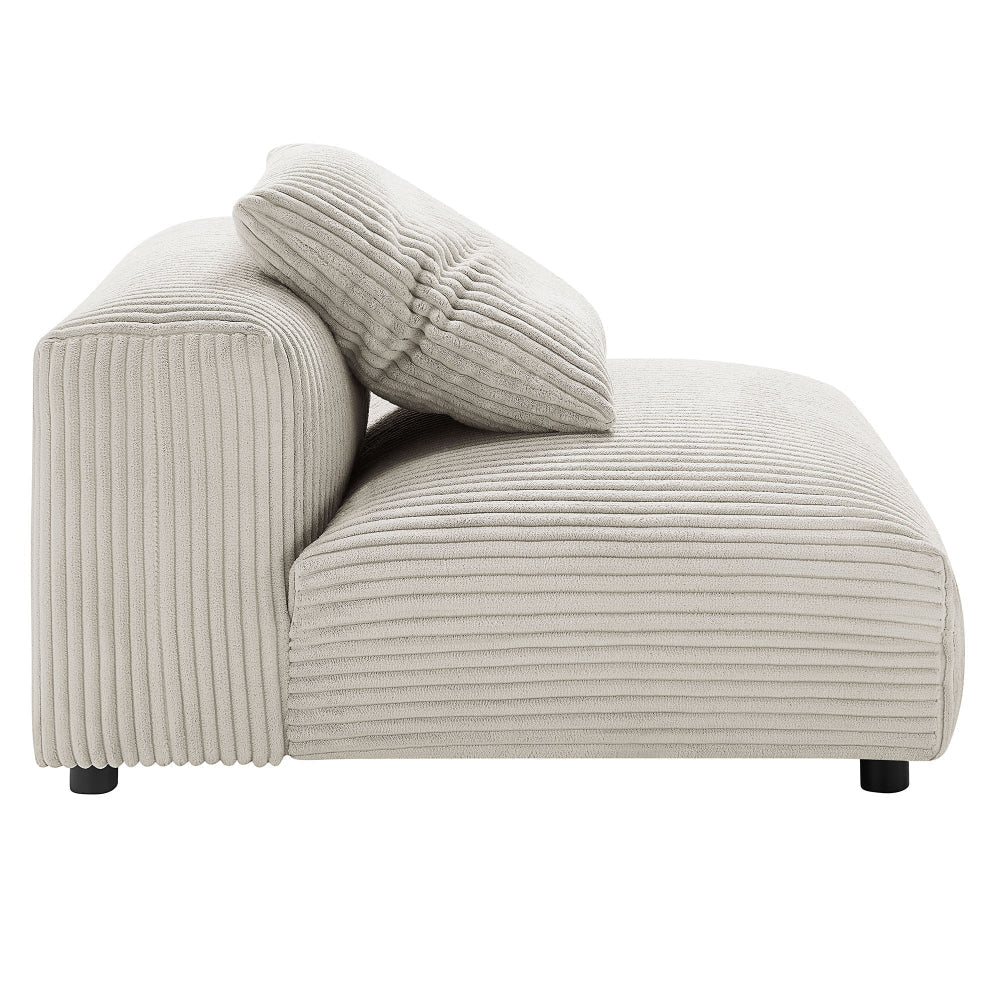 Solace Modular Corduroy Upholstered Armless Chair by Modway