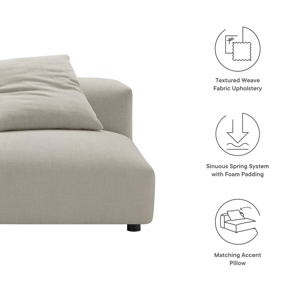 Modway Solace Sofas Oversized Linen