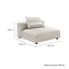 Modway Solace Modular Sofa Armless Chair in Salt - Oversized Lounge Chair with Fabric Upholstery - Comfy Single Sectional Sofa Chair