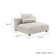 Modway Solace Modular Sofa Armless Chair in Salt - Oversized Lounge Chair with Fabric Upholstery - Comfy Single Sectional Sofa Chair