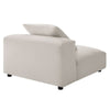 Modway Solace Modular Sofa Armless Chair in Salt - Oversized Lounge Chair with Fabric Upholstery - Comfy Single Sectional Sofa Chair