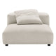 Modway Solace Modular Sofa Armless Chair in Salt - Oversized Lounge Chair with Fabric Upholstery - Comfy Single Sectional Sofa Chair