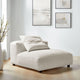Modway Solace Modular Sofa Armless Chair in Salt - Oversized Lounge Chair with Fabric Upholstery - Comfy Single Sectional Sofa Chair - Modern Accent Lounge Chair for Living Room