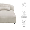 Solace Modular Corduroy Upholstered Armless Chaise Lounge by Modway