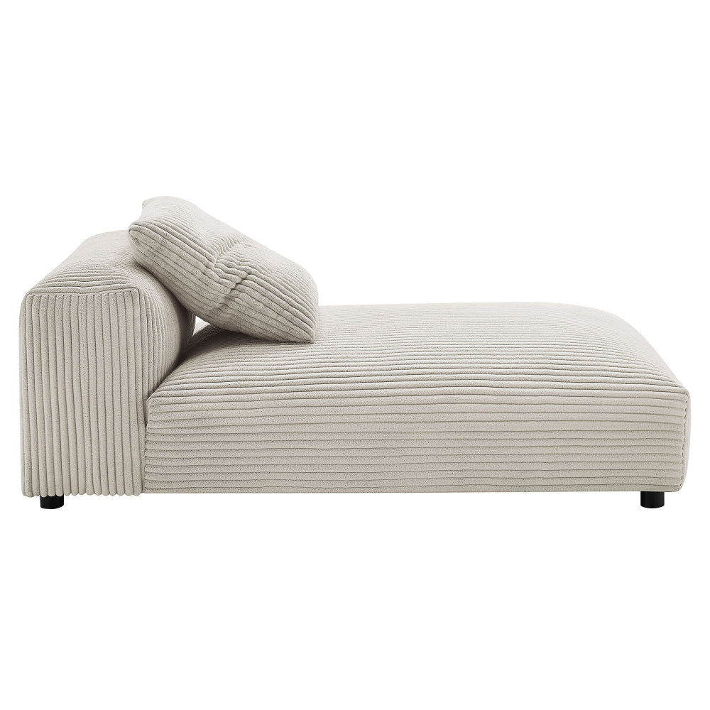 Solace Modular Corduroy Upholstered Armless Chaise Lounge by Modway