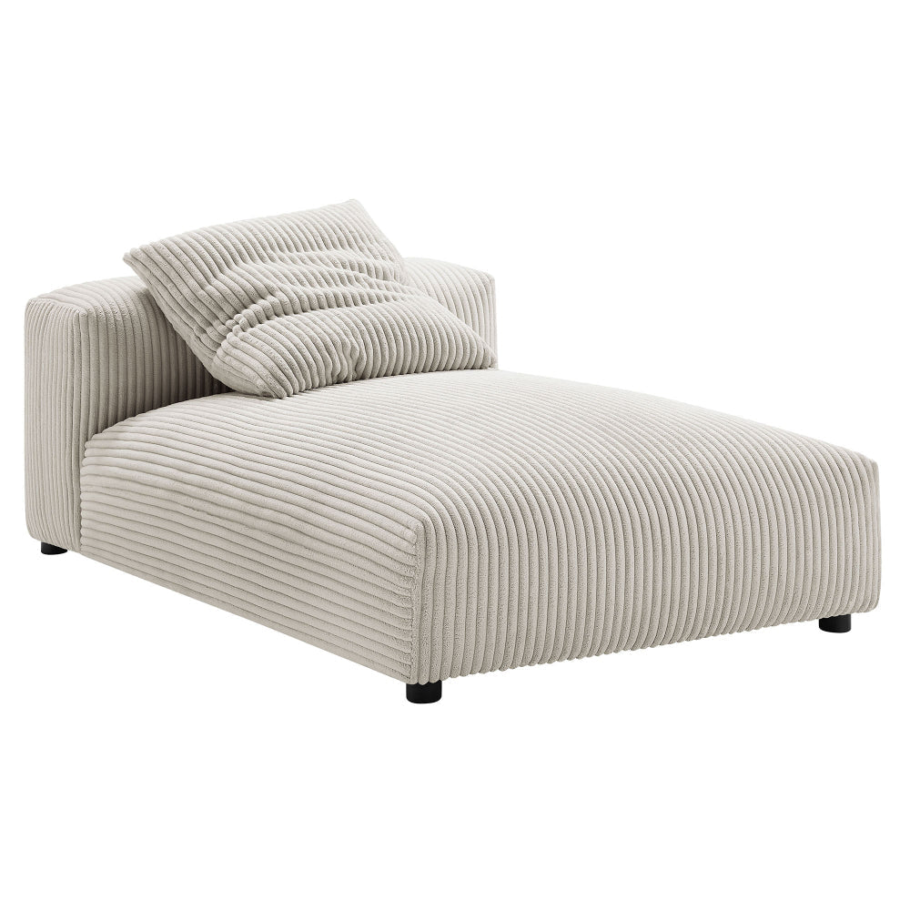 Solace Modular Corduroy Upholstered Armless Chaise Lounge by Modway