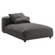 Solace Modular Upholstered Fabric Armless Chaise Lounge by Modway