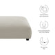 Modway Solace Modular Upholstered Ottoman in Linen - Oversized Square Ottoman Coffee Table - Fabric Upholstered Seat - Modern Large