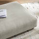 Modway Solace Modular Upholstered Ottoman in Linen - Oversized Square Ottoman Coffee Table - Fabric Upholstered Seat - Modern Large