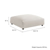 Modway Solace Modular Upholstered Ottoman in Salt - Oversized Square Ottoman Coffee Table - Fabric Upholstered Seat - Modern Large