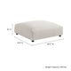 Modway Solace Modular Upholstered Ottoman in Salt - Oversized Square Ottoman Coffee Table - Fabric Upholstered Seat - Modern Large
