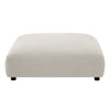 Modway Solace Modular Upholstered Ottoman in Salt - Oversized Square Ottoman Coffee Table - Fabric Upholstered Seat - Modern Large