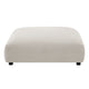 Modway Solace Modular Upholstered Ottoman in Salt - Oversized Square Ottoman Coffee Table - Fabric Upholstered Seat - Modern Large