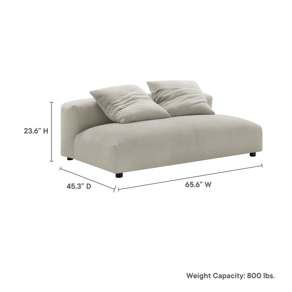 Solace Modular Upholstered Fabric Armless Loveseat by Modway