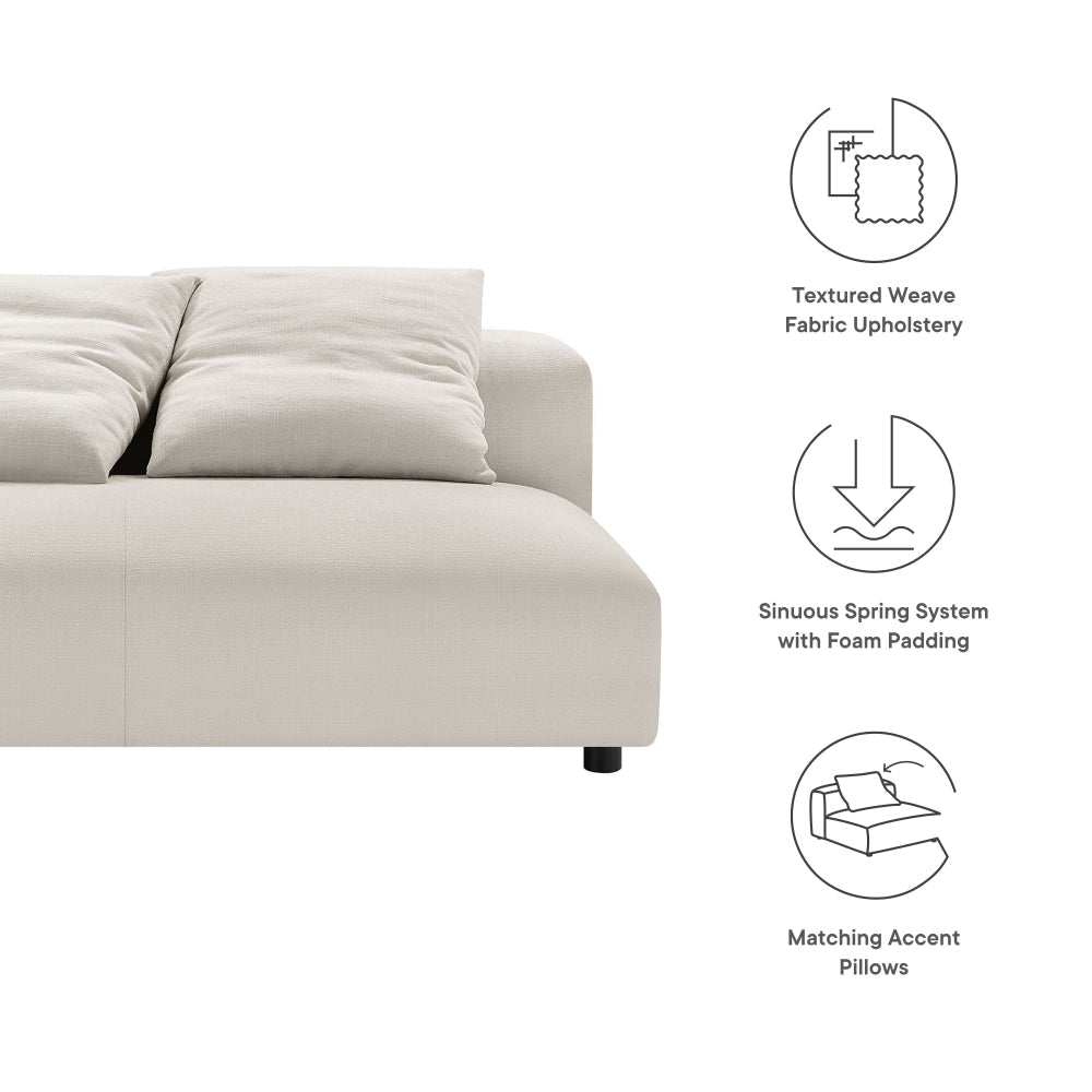 Modway Solace Love Seats Oversized Salt
