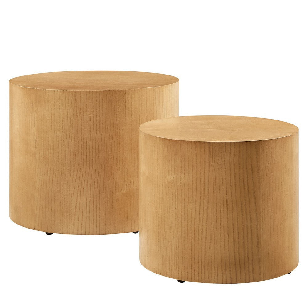 Modway Amani Round Nesting Coffee Tables Set of 2 Black MDY-EEI-6893-BLK
