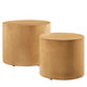 Modway Amani Round Nesting Coffee Tables Set of 2 Black MDY-EEI-6893-BLK
