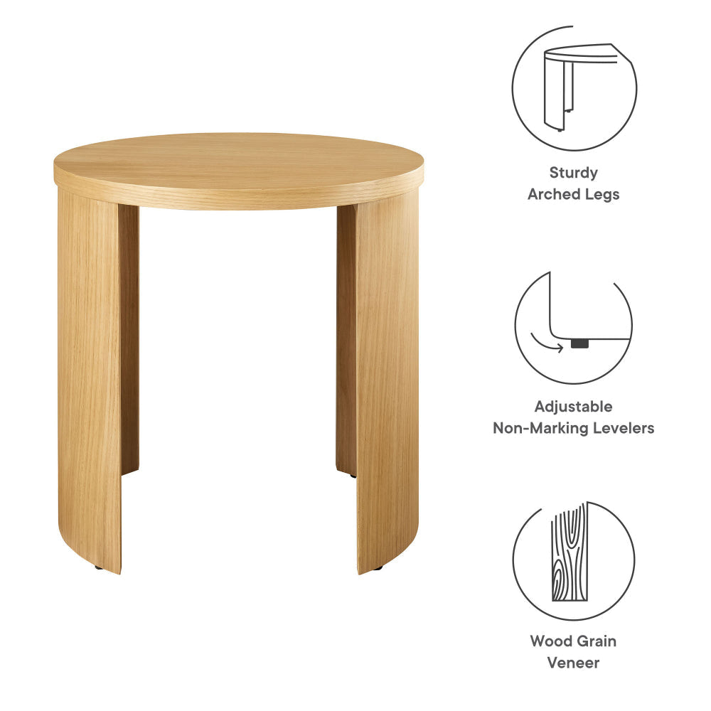 Aspect Round Wood End Table by Modway MDY-EEI-6913-OAK