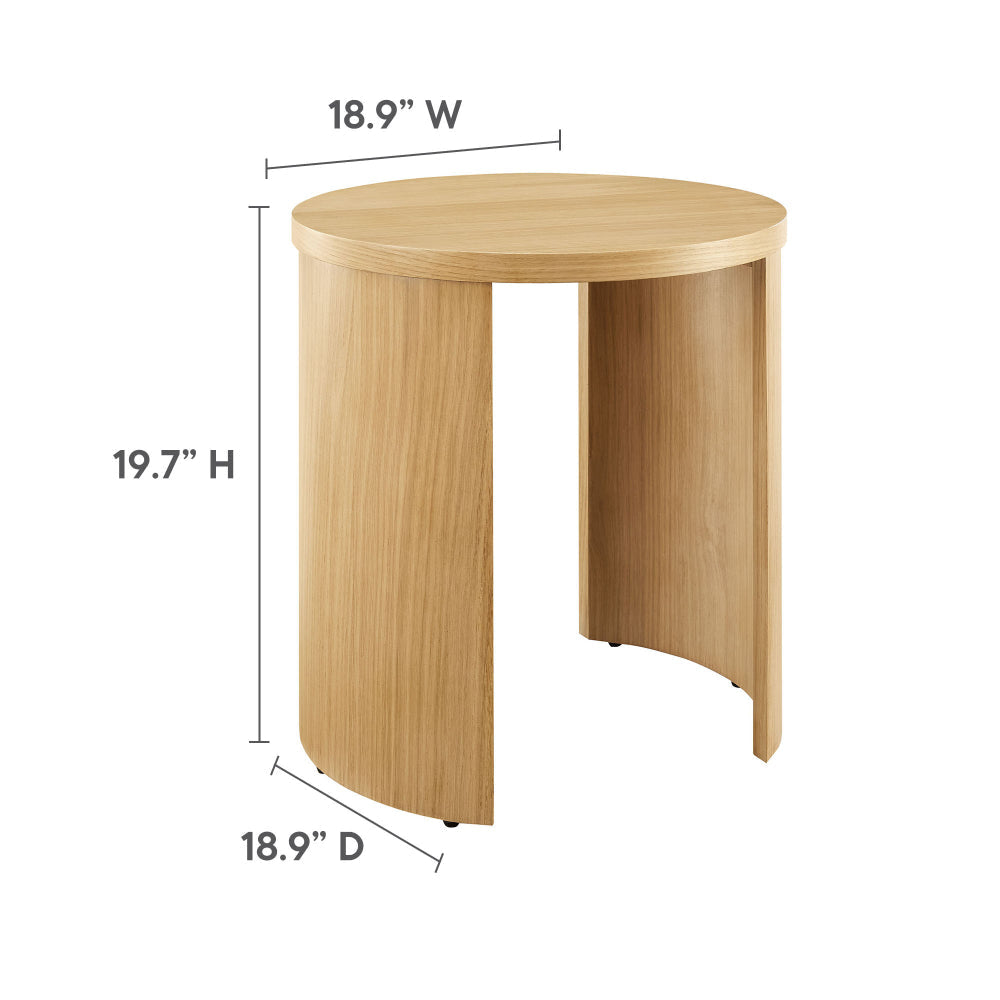 Aspect Round Wood End Table by Modway MDY-EEI-6913-OAK