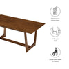 Modway Solara Dining Table in Walnut