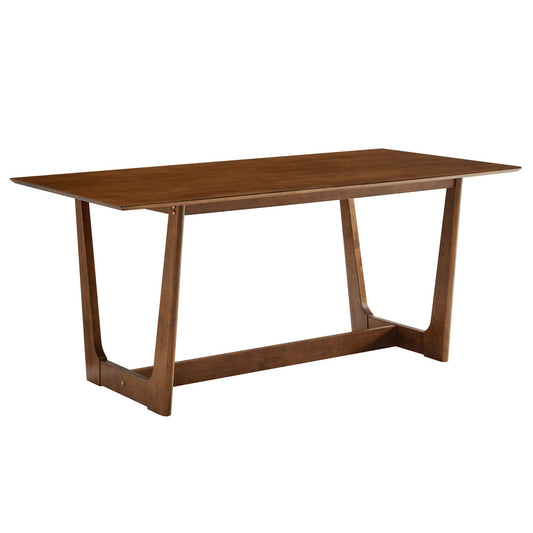 Modway Solara Dining Table in Walnut