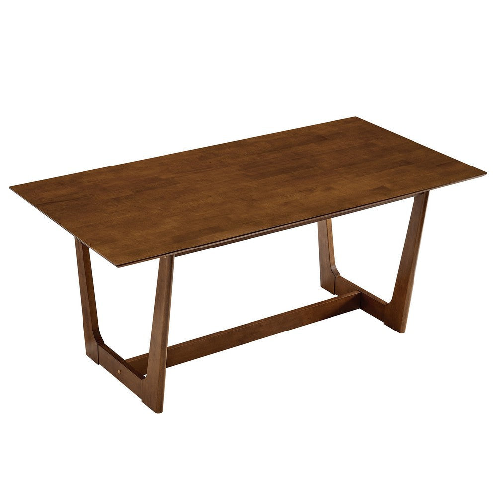 Modway Solara Dining Table in Walnut