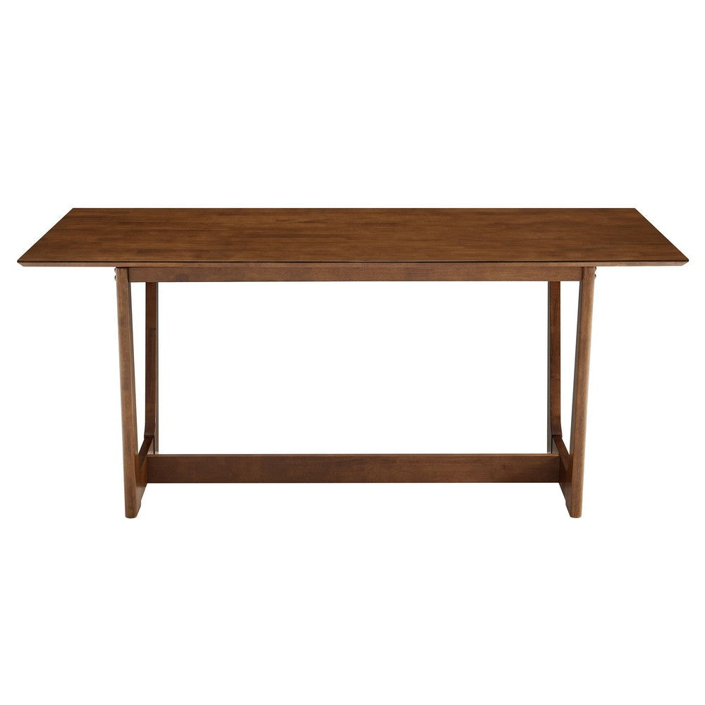 Modway Solara Dining Table in Walnut