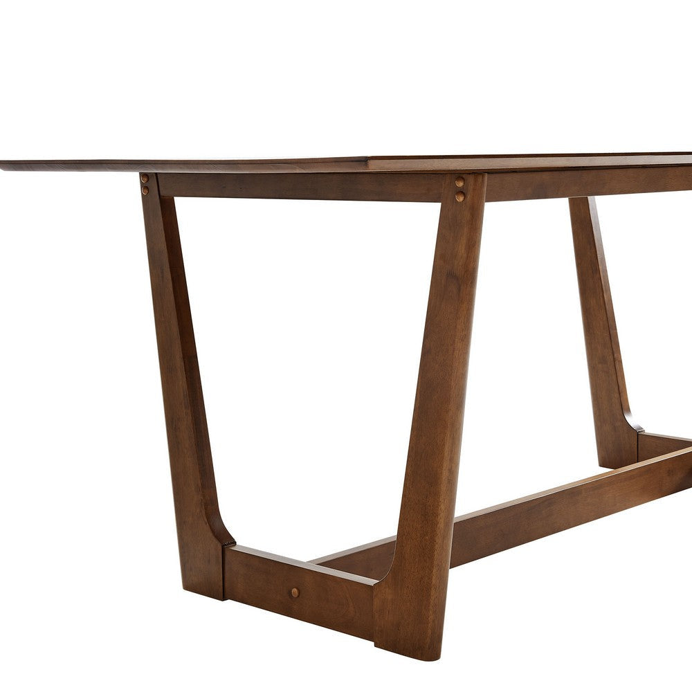 Modway Solara Dining Table in Walnut