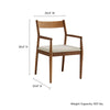 Modway Solara Dining Armchairs Set of 2 in Walnut Heathered Weave Beige
