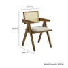 Modway Thera Dining Armchairs Set of 2 in Weathered Oak Stone
