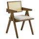 Modway Thera Dining Armchairs Set of 2 in Weathered Oak Stone