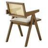 Modway Thera Dining Armchairs Set of 2 in Weathered Oak Stone