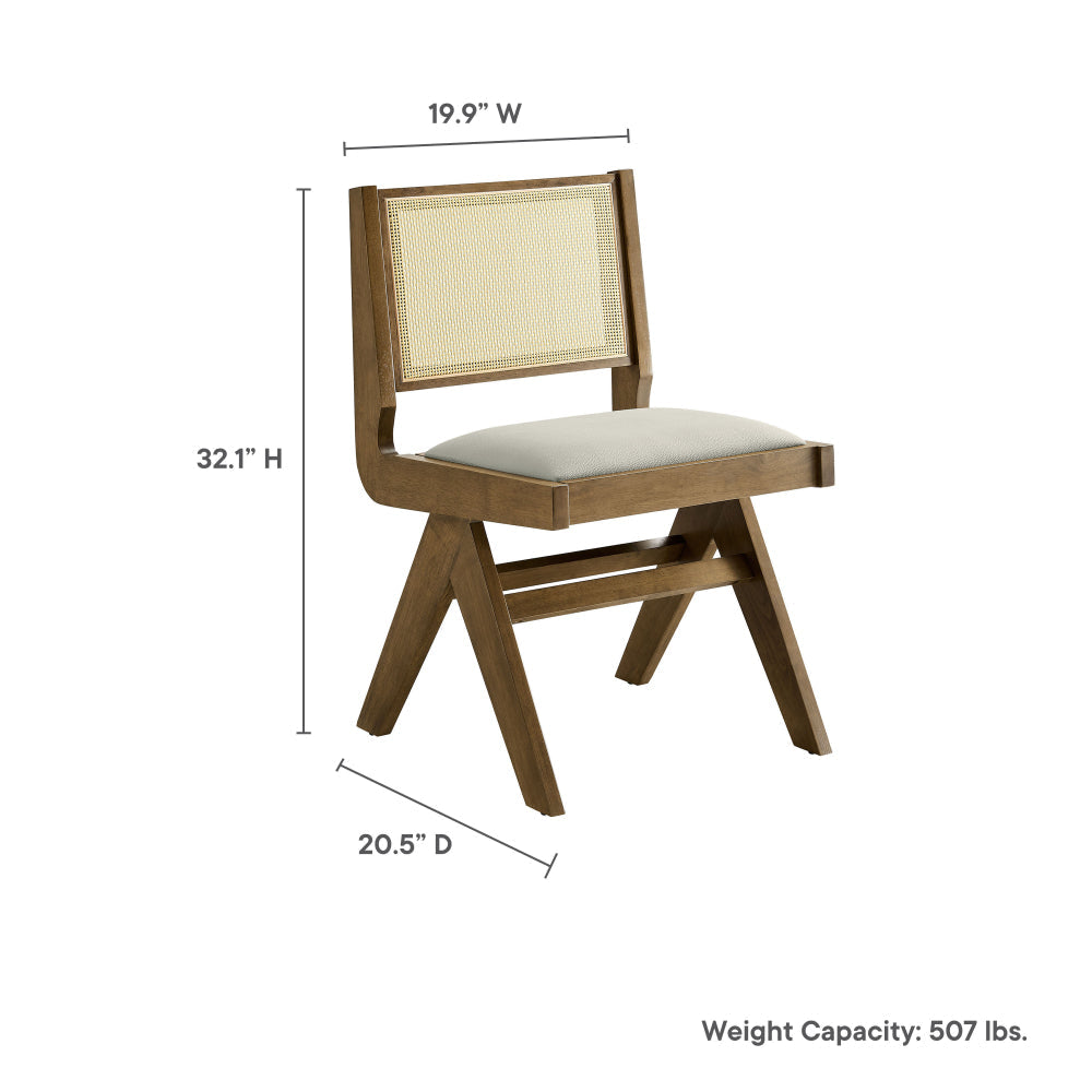 Modway Thera Dining Chair Weathered Oak Stone