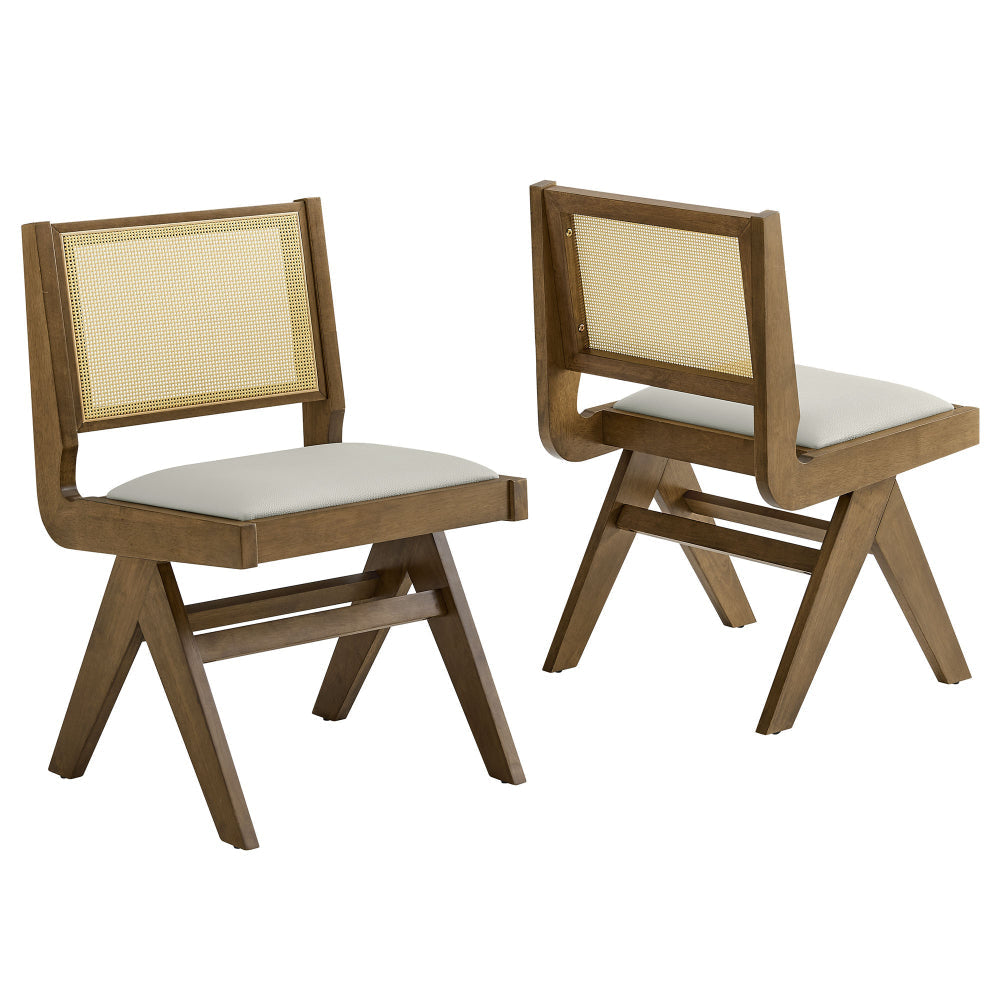 Modway Thera Dining Chair, Weathered Oak Stone