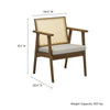 Modway Thera Set of 2 Vegan Leather and Rattan Accent Chairs in Weathered Oak Stone