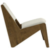 Modway Rylina Faux Leather Accent Chair Set of 2 in Weathered Oak Stone