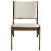 Modway Rylina Faux Leather Accent Chair Set of 2 in Weathered Oak Stone