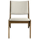 Modway Rylina Faux Leather Accent Chair Set of 2 in Weathered Oak Stone