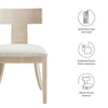 Modway Peregrine Upholstered Dining Chairs in Natural Heathered Weave Ivory