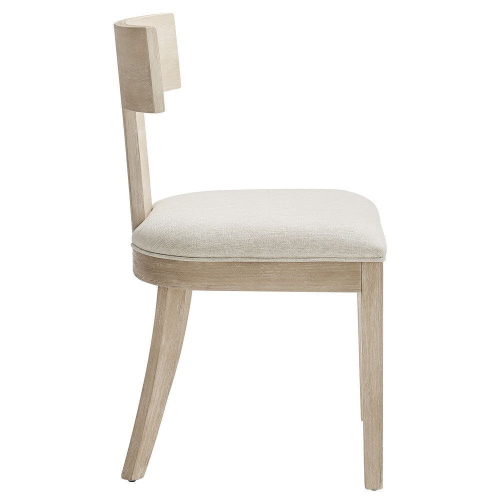 Modway Peregrine Upholstered Dining Chairs in Natural Heathered Weave Ivory