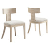 Modway Peregrine Upholstered Dining Chairs in Natural Heathered Weave Ivory