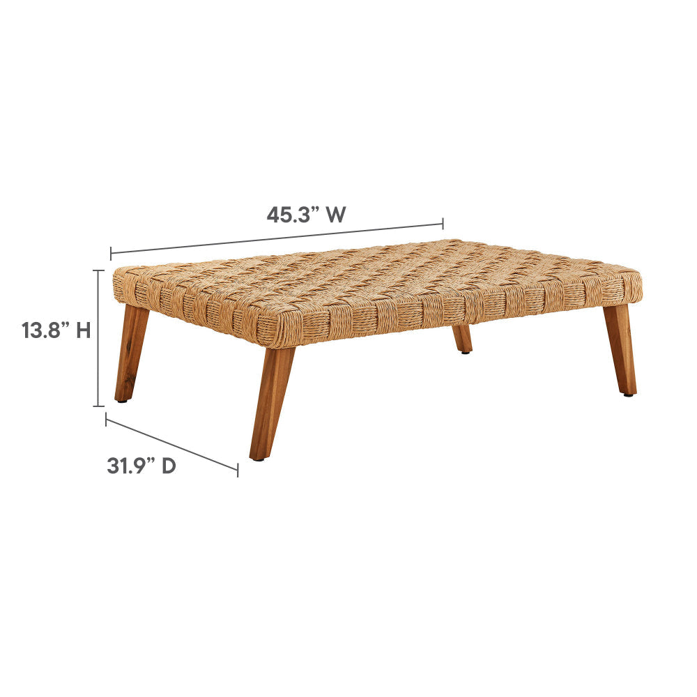 Thames Outdoor Patio Wicker Outdoor Patio Rattan Coffee Table by Modway MDY-EEI-6926-NAT