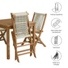 Modway Vienna Outdoor Patio Teak Wood 5-Piece Dining Set in Natural Natural